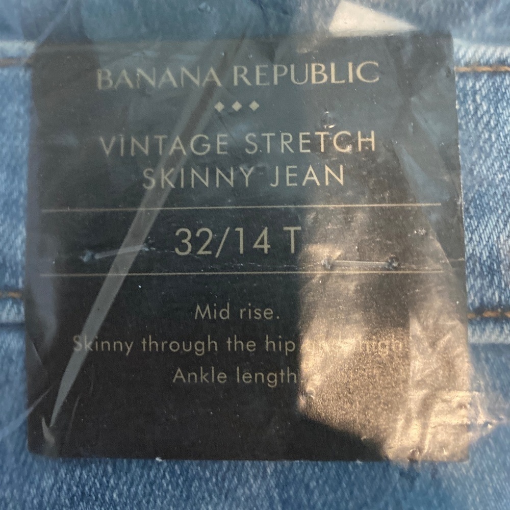 New BANANA REPUBLIC VINTAGE STRETCH MID-RISE SKINNY JEAN TALL - Picture 7 of 7